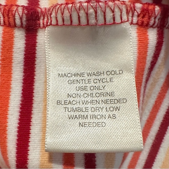 St. John's Bay Red and White Fitted Short Sleeve T-Shirt - Picture 6 of 7